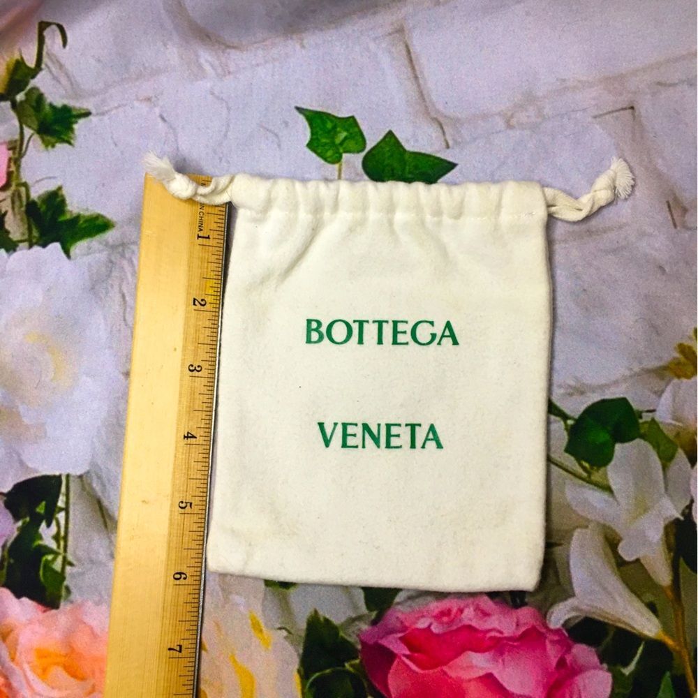 Bottega Veneta Drawstring Dustbag Mini Small White soft fluffy material 5” x 5”